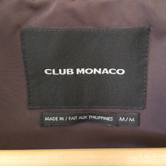 Club Monaco Cropped Coat Jacket Short Puff Sleeves - Picture 5 of 6